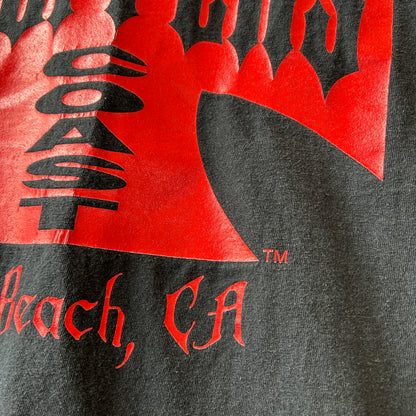 00's West Coast Choppers ウェストコーストチョッパーズ 袖フレイムプリント アイアンクロス ロンT tシャツ (XL)/C0996T-SO