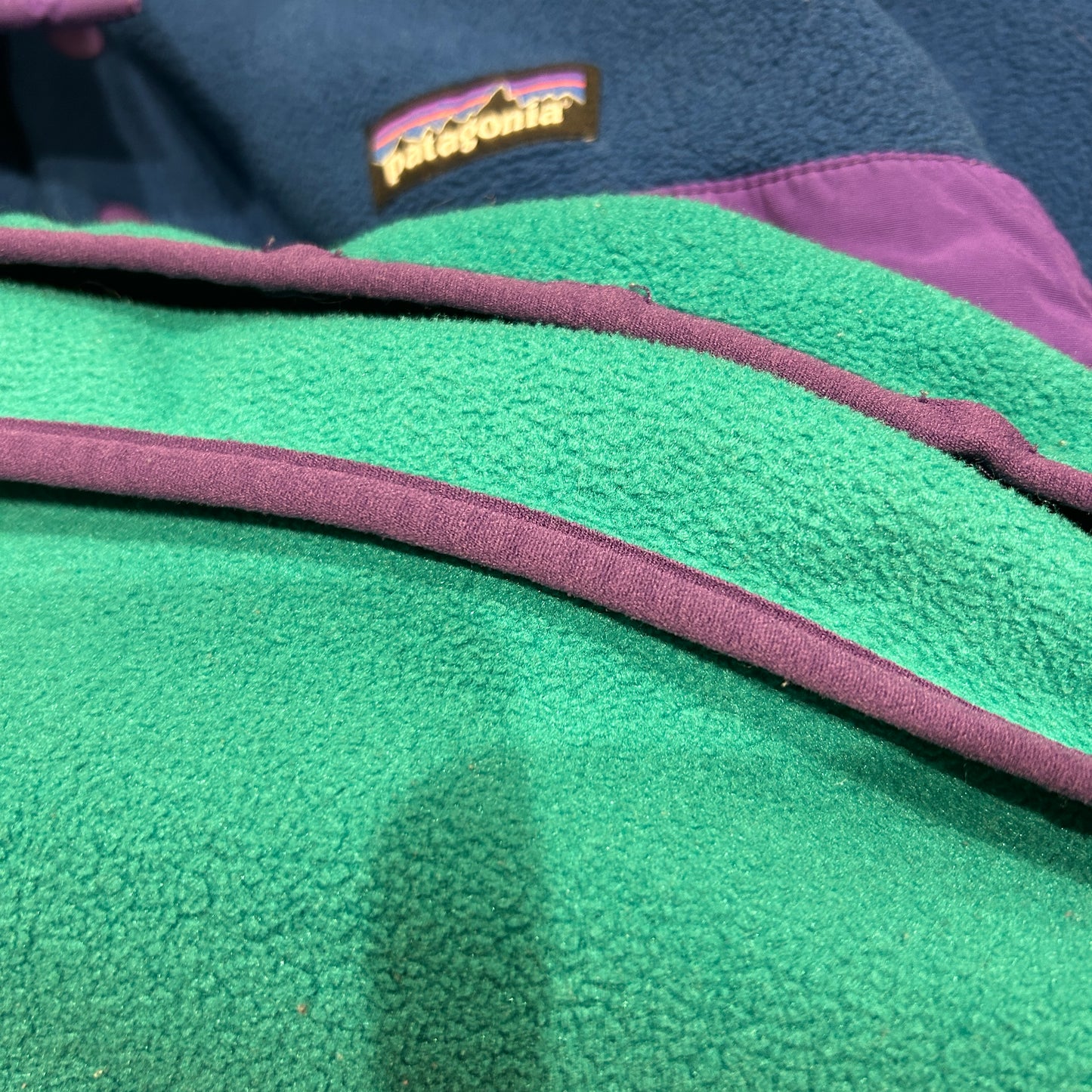 00's Patagonia synshilla Snap-T パタゴニア シンチラ スナップT 青 緑 紫(M)/C0087F-SO