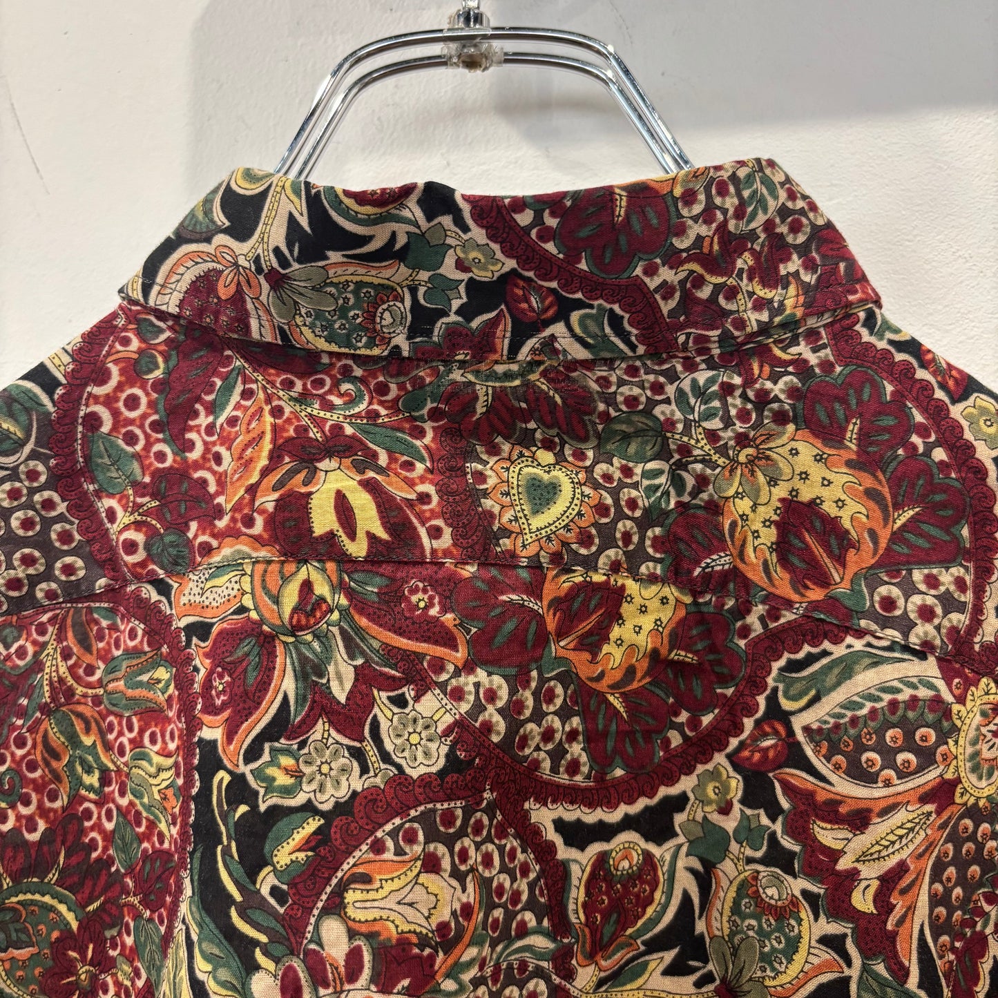 Ralph Lauren ラルフローレン ペイズリー総柄サファリシャツ ワインレッド (M) /B1752SH-SO