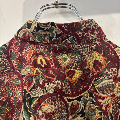 Ralph Lauren ラルフローレン ペイズリー総柄サファリシャツ ワインレッド (M) /B1752SH-SO