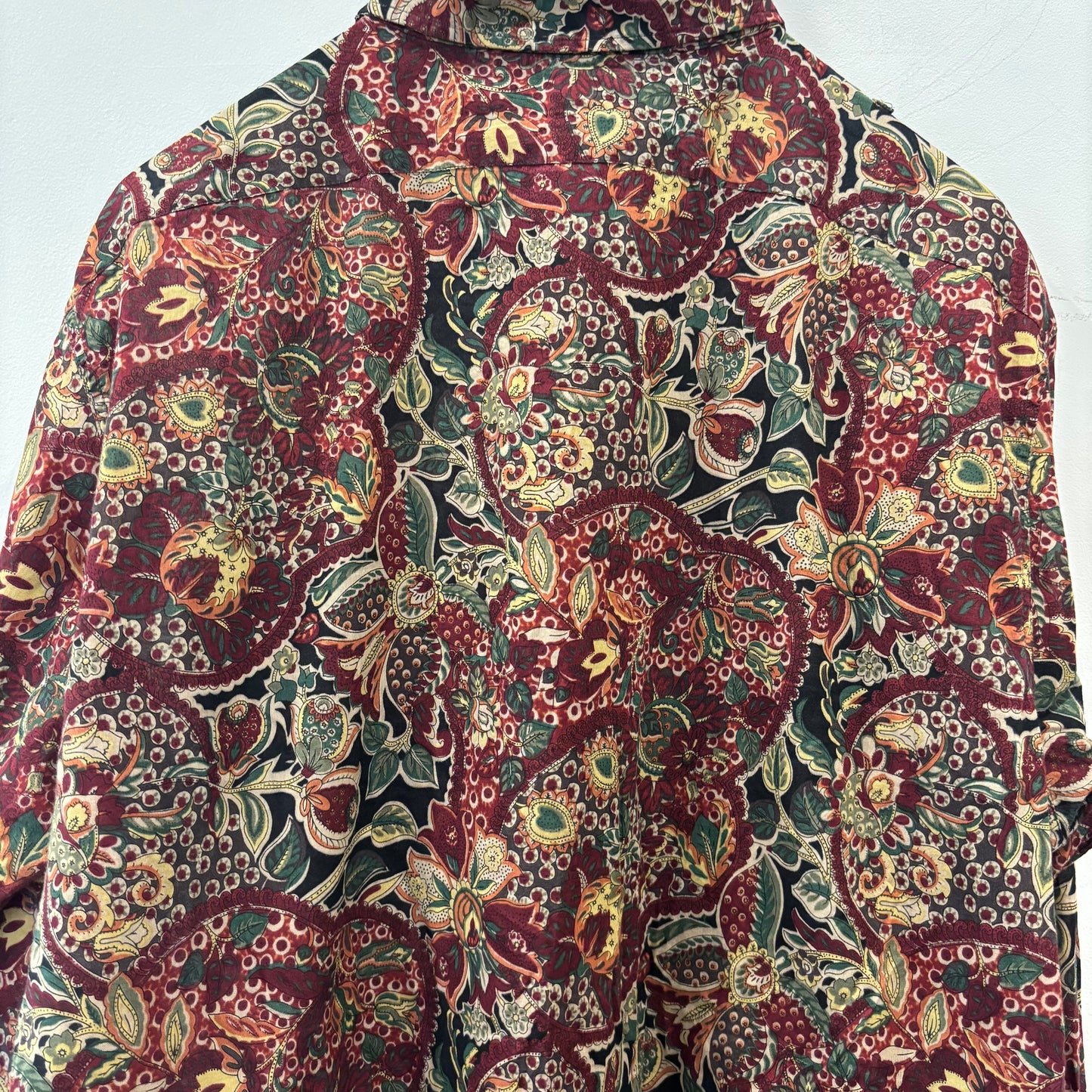 Ralph Lauren ラルフローレン ペイズリー総柄サファリシャツ ワインレッド (M) /B1752SH-SO
