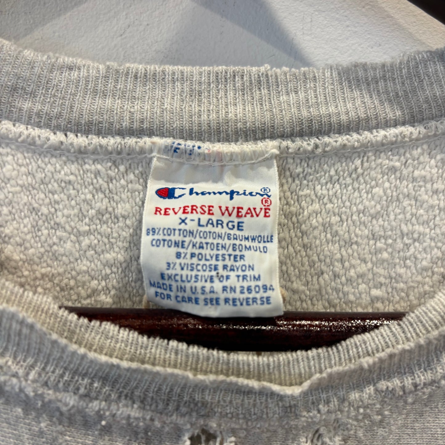 90's Champion ReverseWeave リバースウィーブ "NEBRASKA FOOTBALL" カレッジスウェット グレー(XL)/B3539R-SO