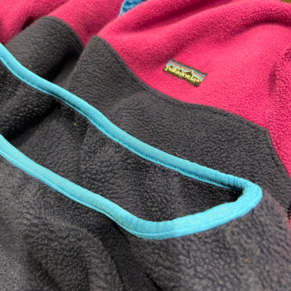 80's ~ Patagonia synchilla Snap-T パタゴニア シンチラ スナップT レディース ピンク ネイビー 水色(11/12)/C0079F-SO
