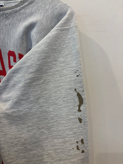 90's Champion ReverseWeave リバースウィーブ "NEBRASKA FOOTBALL" カレッジスウェット グレー(XL)/B3539R-SO