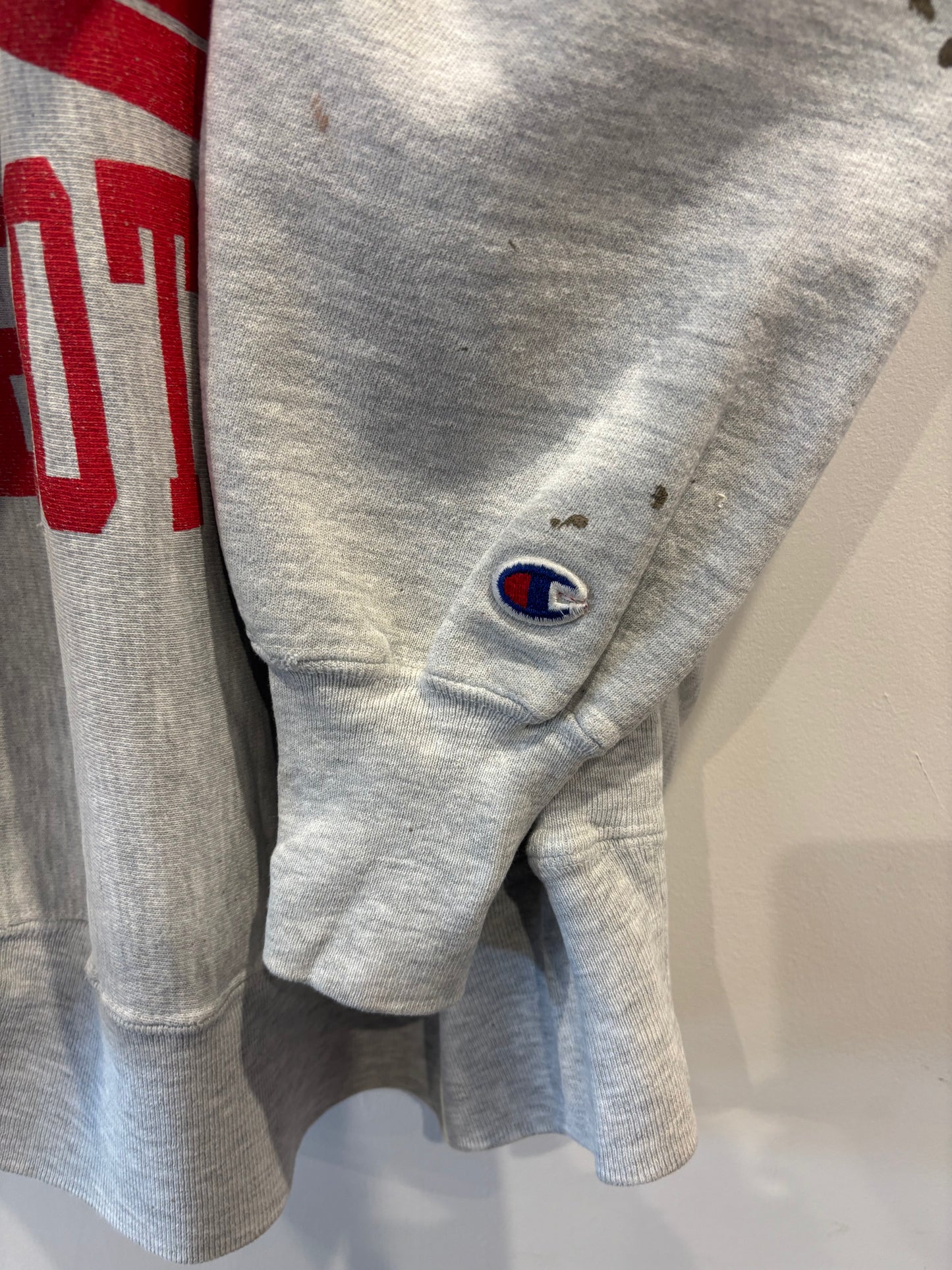 90's Champion ReverseWeave リバースウィーブ "NEBRASKA FOOTBALL" カレッジスウェット グレー(XL)/B3539R-SO