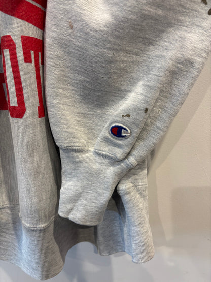 90's Champion ReverseWeave リバースウィーブ "NEBRASKA FOOTBALL" カレッジスウェット グレー(XL)/B3539R-SO