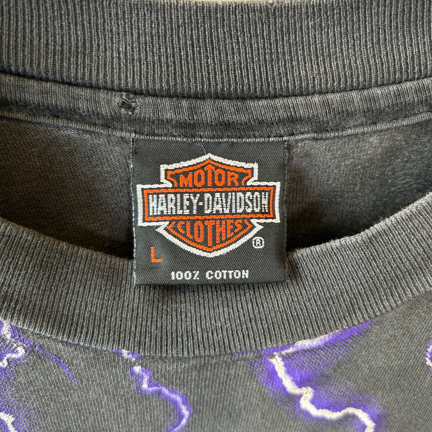 90's Harley-Davidson ハーレー Thunder&Lightning サンダー Tシャツ （L )/C0994T-SO