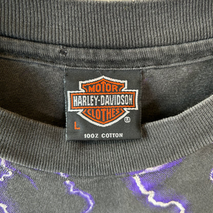 90's Harley-Davidson ハーレー Thunder&Lightning サンダー Tシャツ （L )/C0994T-SO