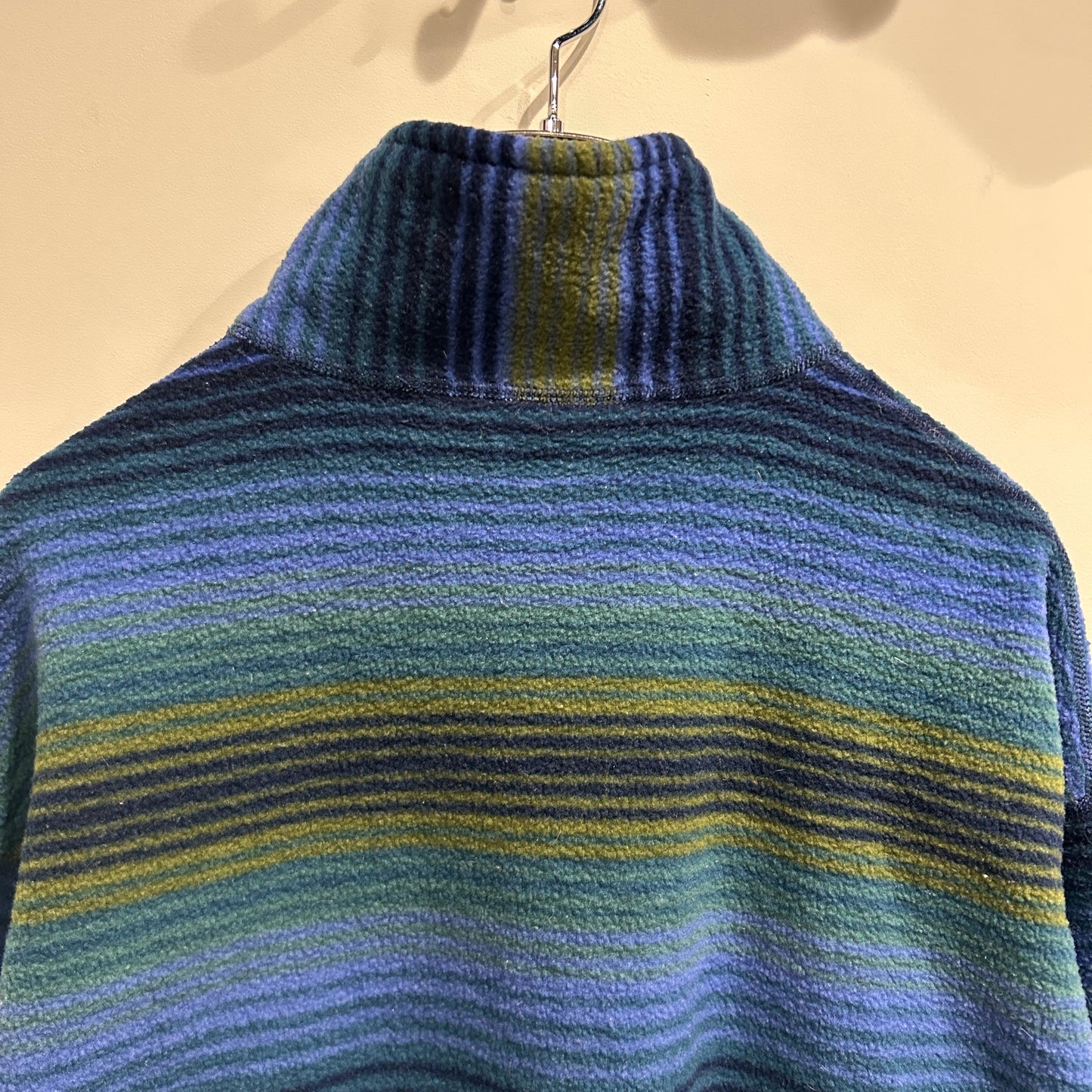 90's Patagonia synchilla half-zip Patagonia シンチラ ハーフジップ 総柄 緑 青 ブラック (L)/C0085F-SO