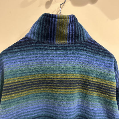 90's Patagonia synchilla half-zip Patagonia シンチラ ハーフジップ 総柄 緑 青 ブラック (L)/C0085F-SO