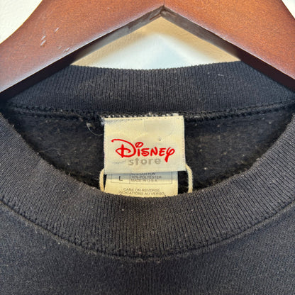 00's Disney Store Mickey "Las Vegas" ミッキー プリントスウェット 黒 (L)/B3533S-SO