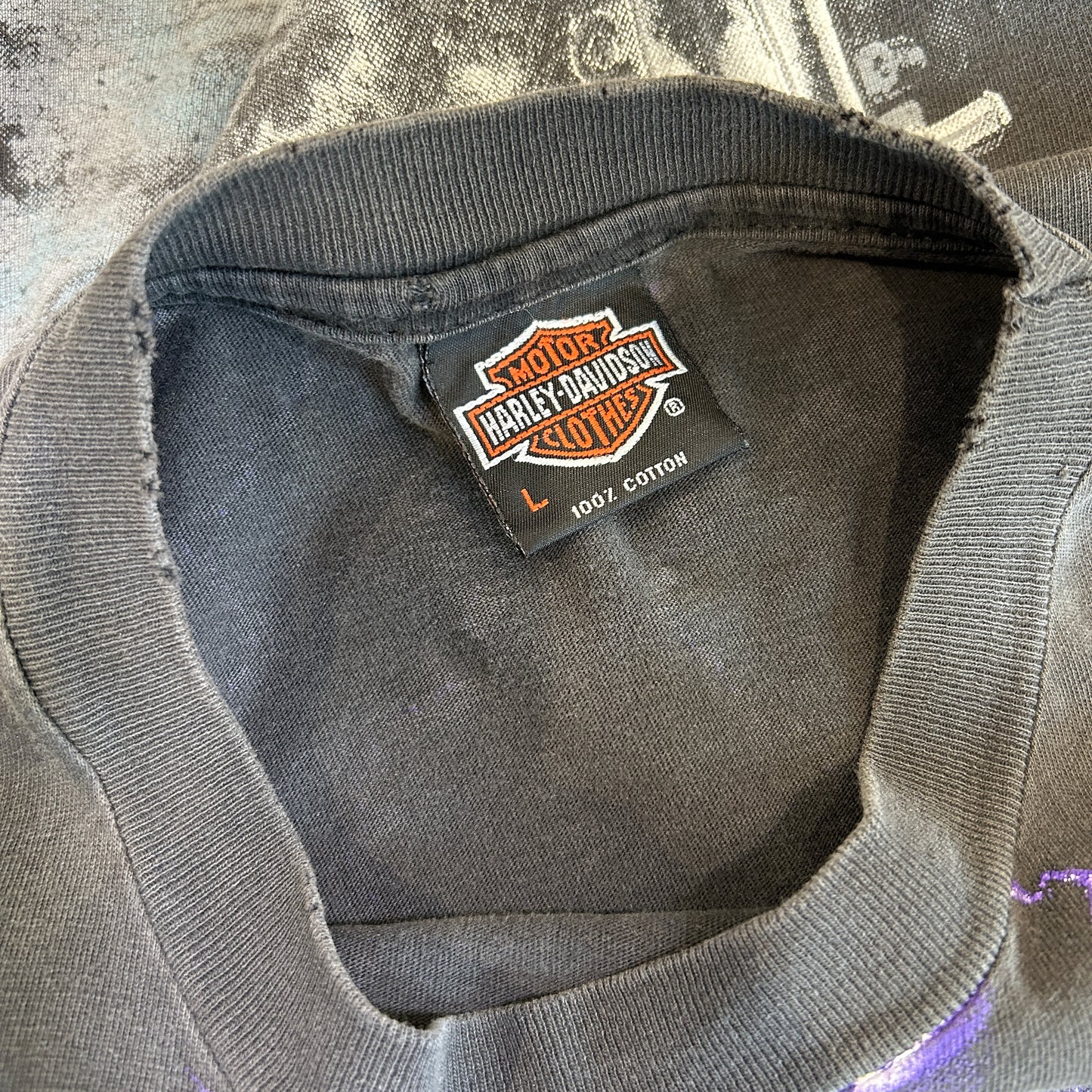 90's Harley-Davidson ハーレー Thunder&Lightning サンダー Tシャツ （L )/C0994T-SO