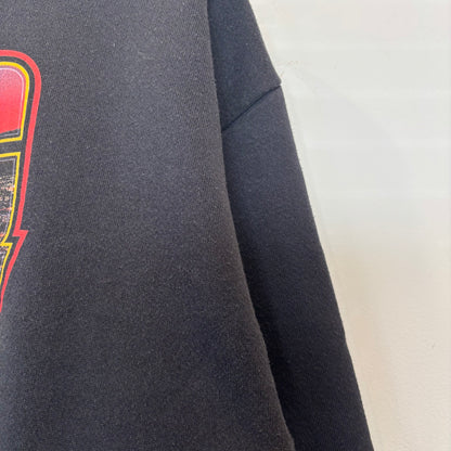 00's Disney Store Mickey "Las Vegas" ミッキー プリントスウェット 黒 (L)/B3533S-SO