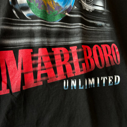90's Marlboro Unlimited マルボロ トレインTシャツ 企業Tシャツ タバコ 黒(One Size)/C0990T-SO