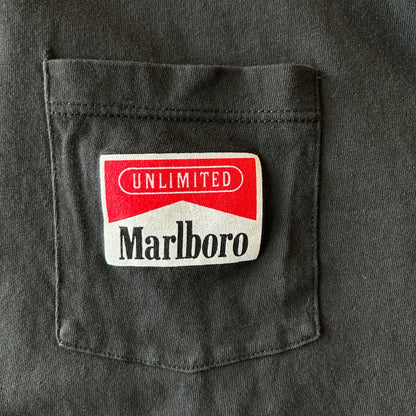 90's Marlboro Unlimited マルボロ トレインTシャツ 企業Tシャツ タバコ 黒(One Size)/C0990T-SO