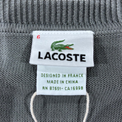 00's Lacoste ラコステ フロントアーガイル ニットベスト 青水色灰 (XL)/B2349V-SO