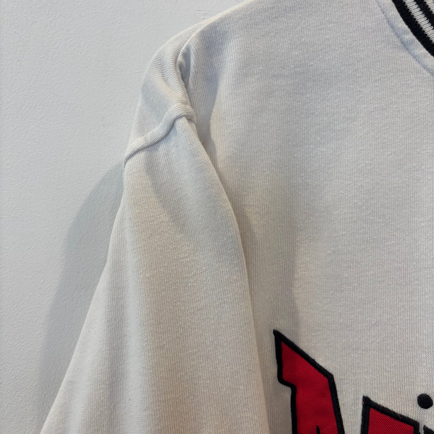90's Mickey＆Co ミッキー ボーダースウェット 白黒 (M)/B4088S-SO