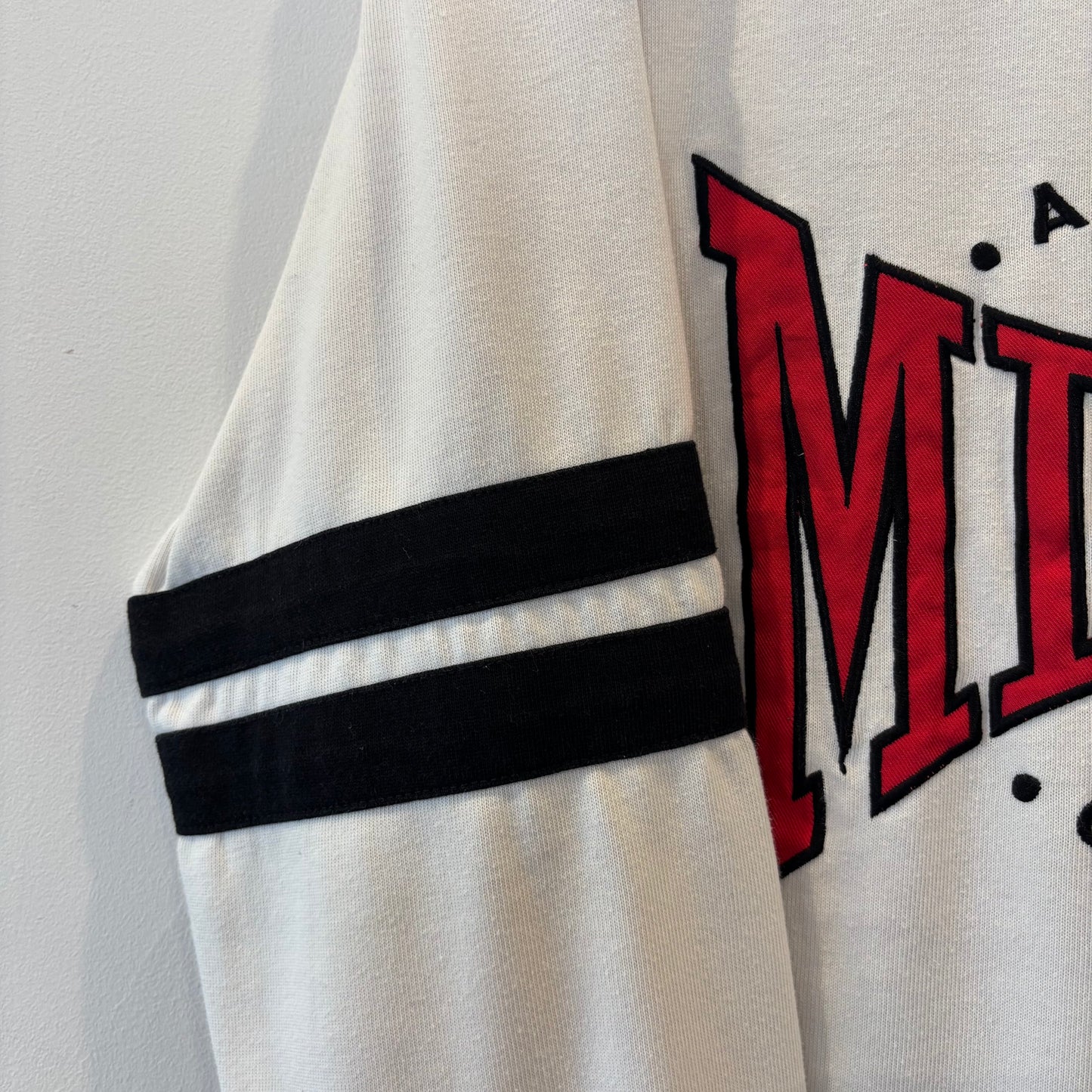 90's Mickey＆Co ミッキー ボーダースウェット 白黒 (M)/B4088S-SO