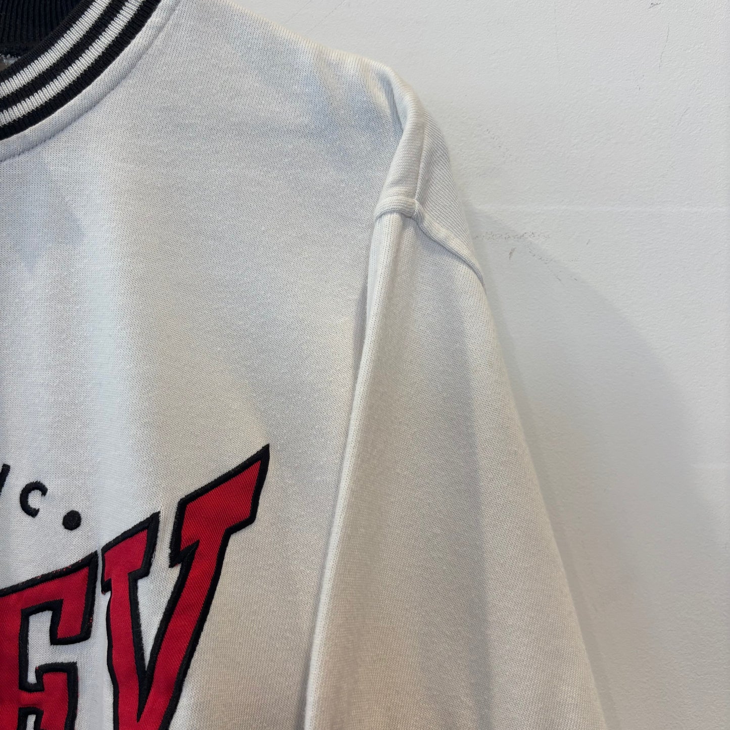 90's Mickey＆Co ミッキー ボーダースウェット 白黒 (M)/B4088S-SO