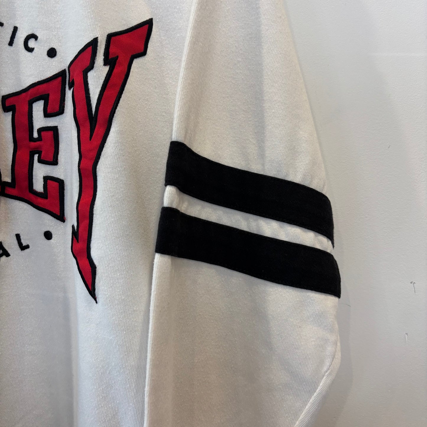 90's Mickey＆Co ミッキー ボーダースウェット 白黒 (M)/B4088S-SO