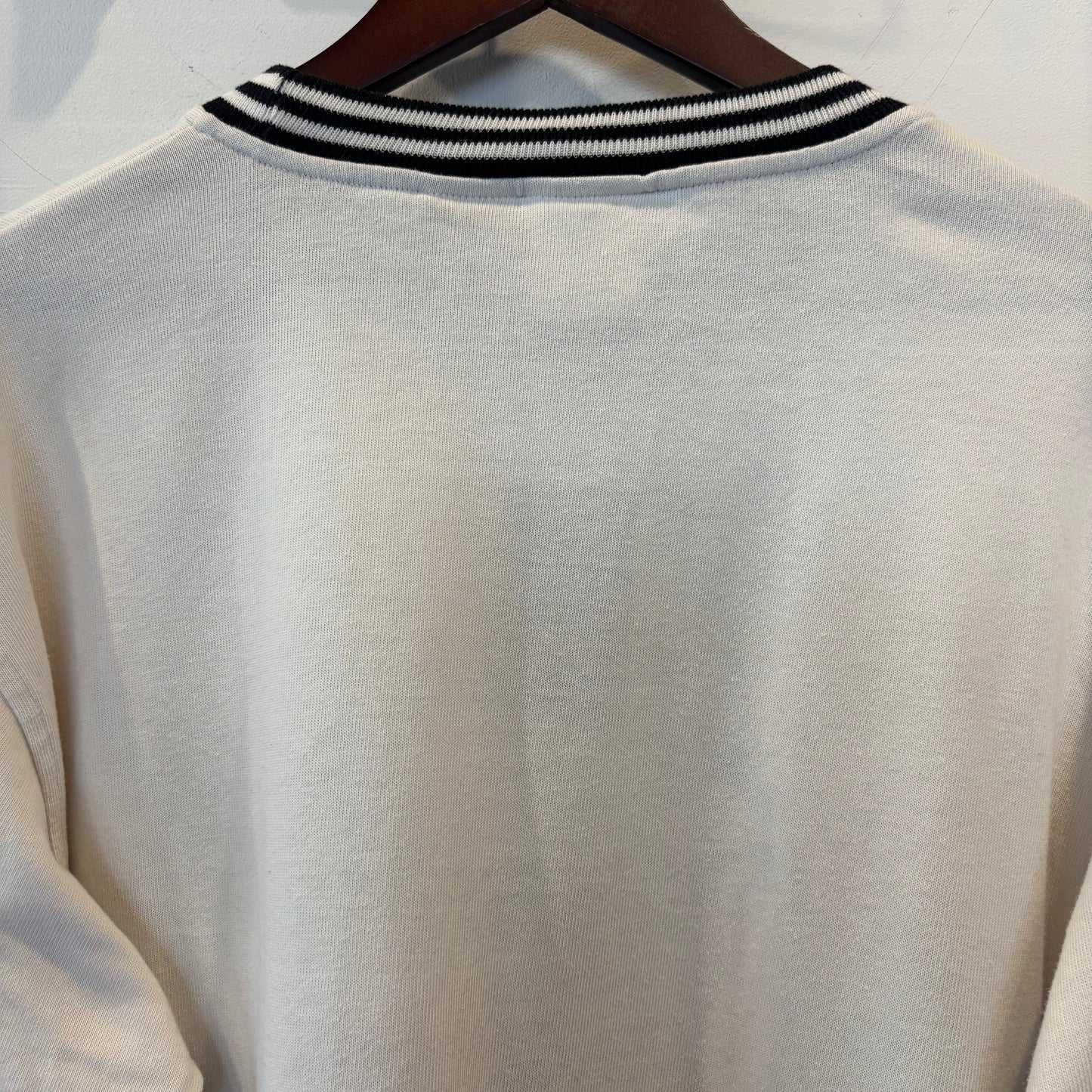 90's Mickey＆Co ミッキー ボーダースウェット 白黒 (M)/B4088S-SO