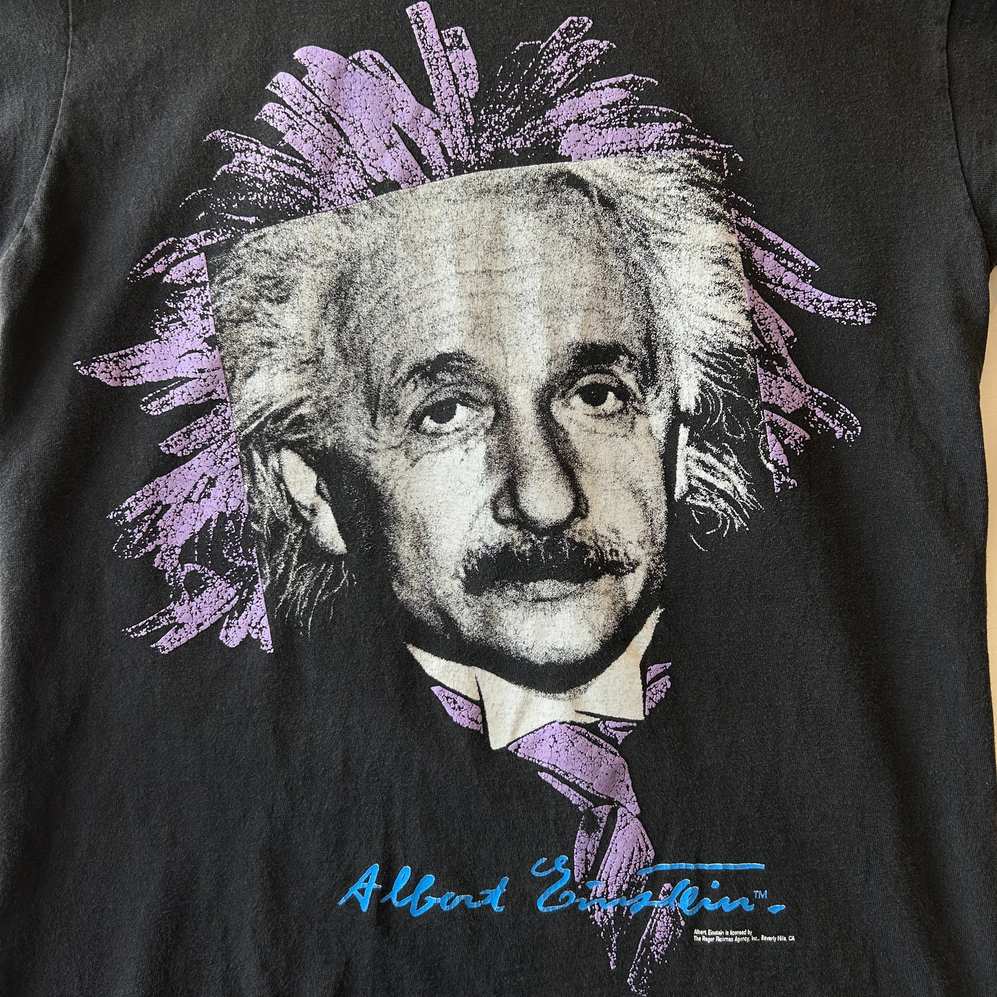 90's Albert Einstein アインシュタイン Tシャツ 数式 偉人 黒(about M)/C0993T-SO
