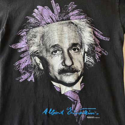 90's Albert Einstein アインシュタイン Tシャツ 数式 偉人 黒(about M)/C0993T-SO