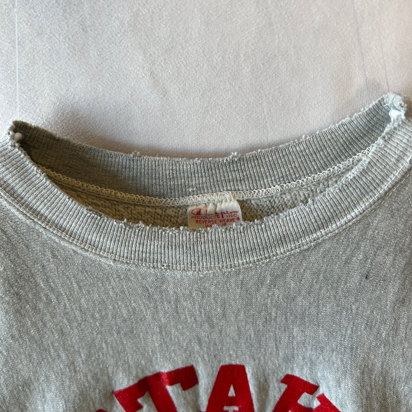 70's Champion Reverse Weave リバースウィーブ カプセル３段プリント カレッジスウェット (XL)/C0172R-SO