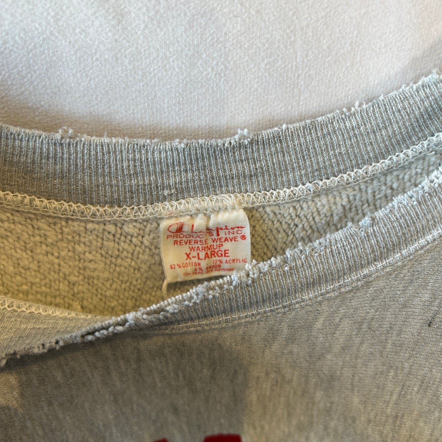 70's Champion Reverse Weave リバースウィーブ カプセル３段プリント カレッジスウェット (XL)/C0172R-SO
