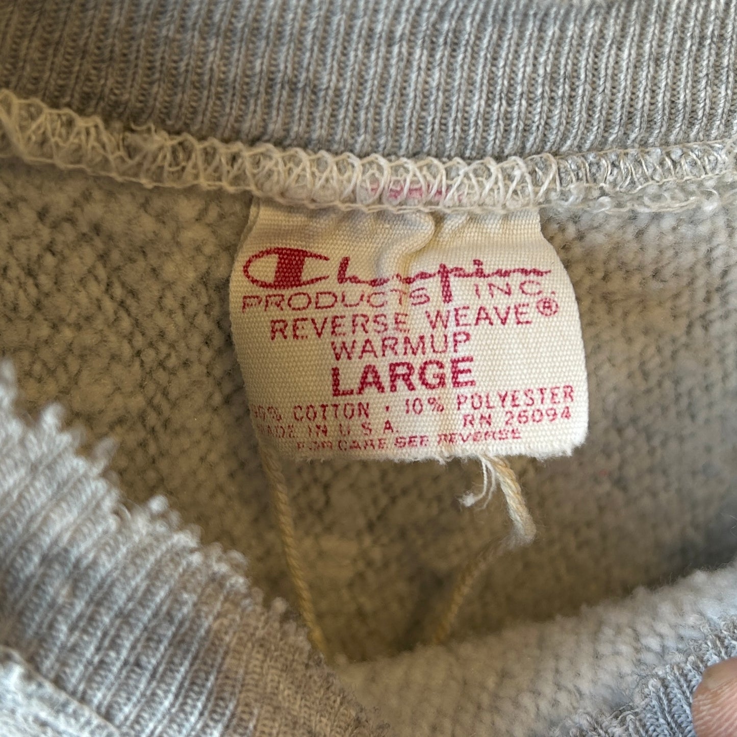 70's Champion Reverse Weave リバースウィーブ ３段プリント カレッジプリント グレー(L)/A6644R-SO