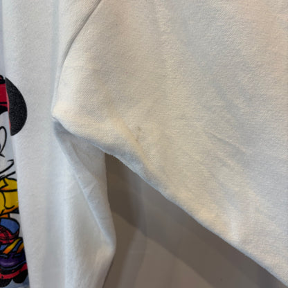 90's Mickey Unlimited ミッキー グーフィー プリントスウェット 白 (XL)/B3525S-SO
