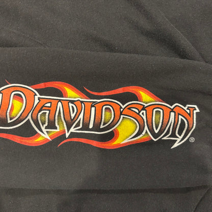 00's Harley-Davidson Sinister Attude 袖プリント ハーレーロングTシャツ 黒 (サイズ不明)/B3083T-SO