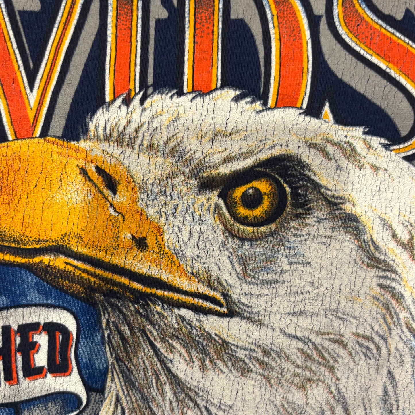 90's Hanes Harley-Davidson "Established 1903" 袖プリント ロングTシャツ 紺 (L)/B0661T-SO