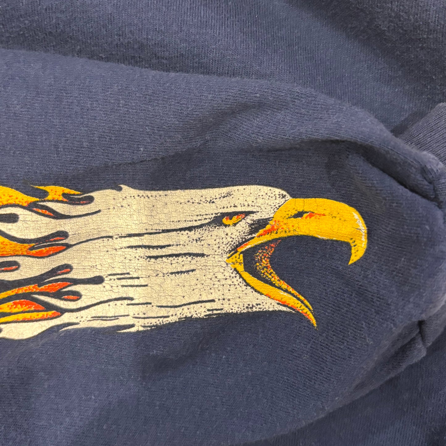 90's Hanes Harley-Davidson "Established 1903" 袖プリント ロングTシャツ 紺 (L)/B0661T-SO