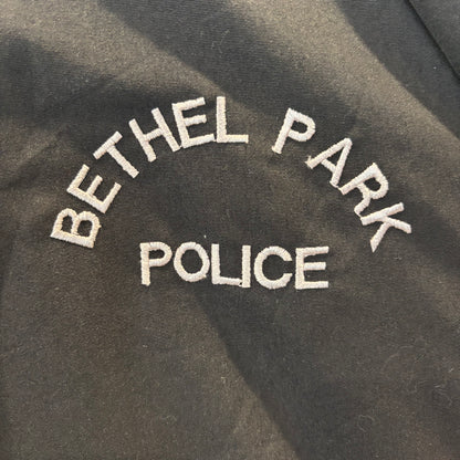 80's  SPORTSMASTER  BETHEL PARK POLICE ハリントンジャケット スウィングトップ 黒 XL /A8127J-SO