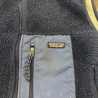 90's Patagonia retro x vest パタゴニア レトロ X ベスト フリース ネイビー (L)/A1516V-SO