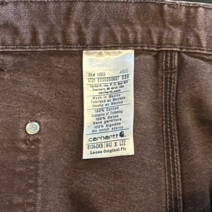 00's Carhartt カーハート ダブルニーパンツ 茶 (42×32)/A6364P-SO