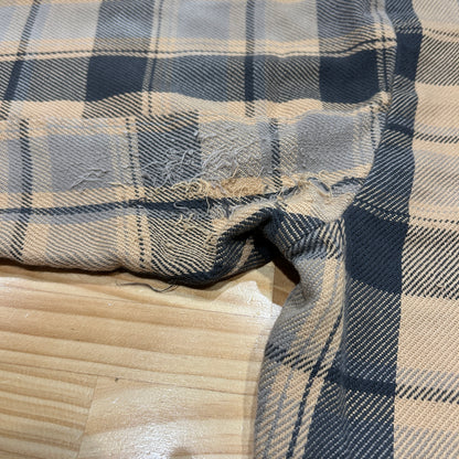 80's FIVE BROTHER flannel shirt ファイブブラザー ネルシャツ ベージュ 黒 (L)/B3085SH-SO