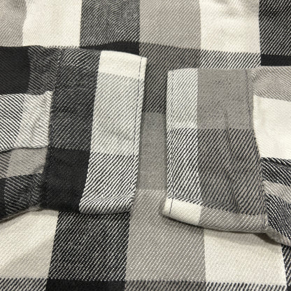 80's ~ RUGGED WEAR flannel shirt ネルシャツ グレー ホワイト ブラック (L)/B1841SH-SO