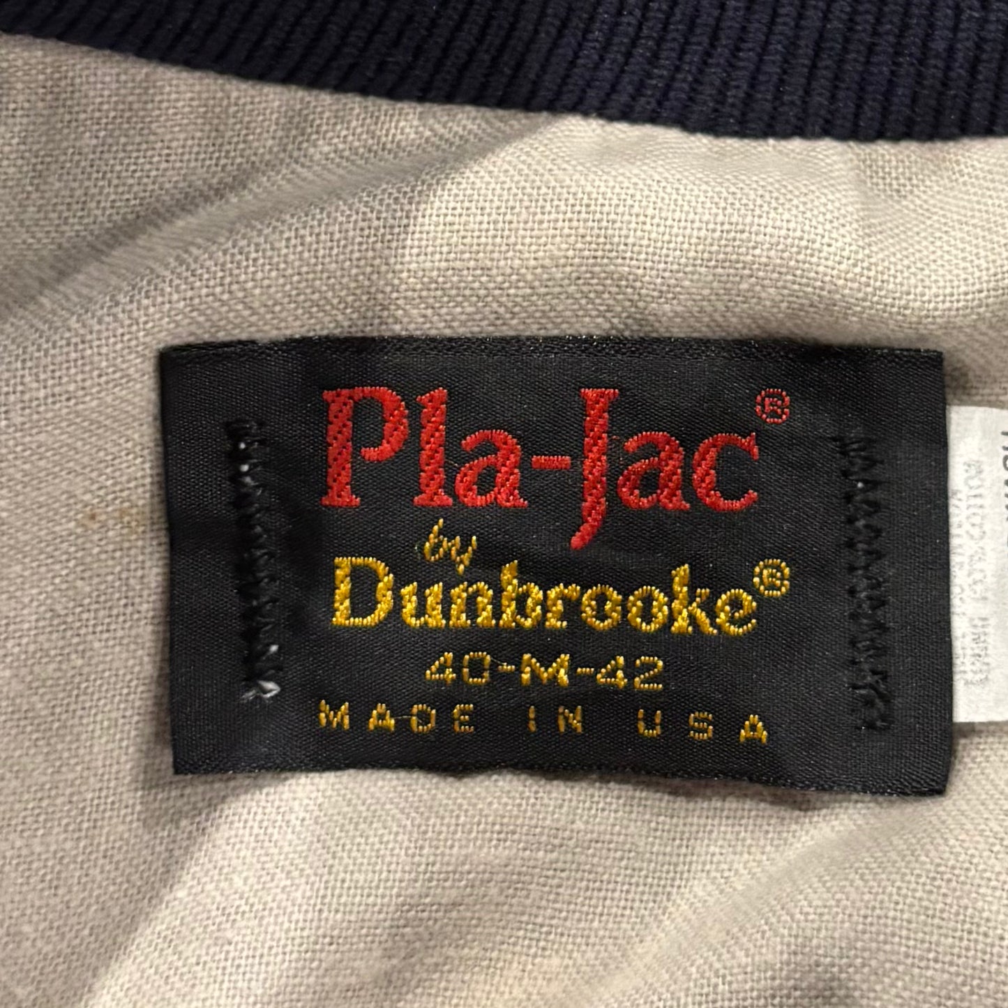 80's Pla-Jac by Dunbrooke ナイロンスタジャン U.S.BASS ブラックバス ネイビー (M) B4098J-SO