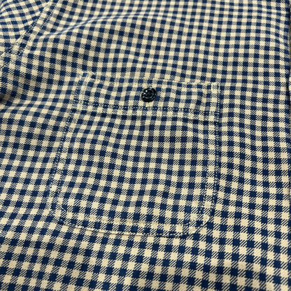 00's J.CREW cotton work type shirt コットン ワーク シャツ ブラック 茶 (XL)/A8505SH-SO