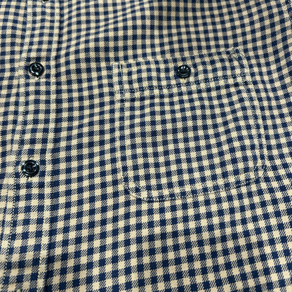 00's J.CREW cotton work type shirt コットン ワーク シャツ ブラック 茶 (XL)/A8505SH-SO