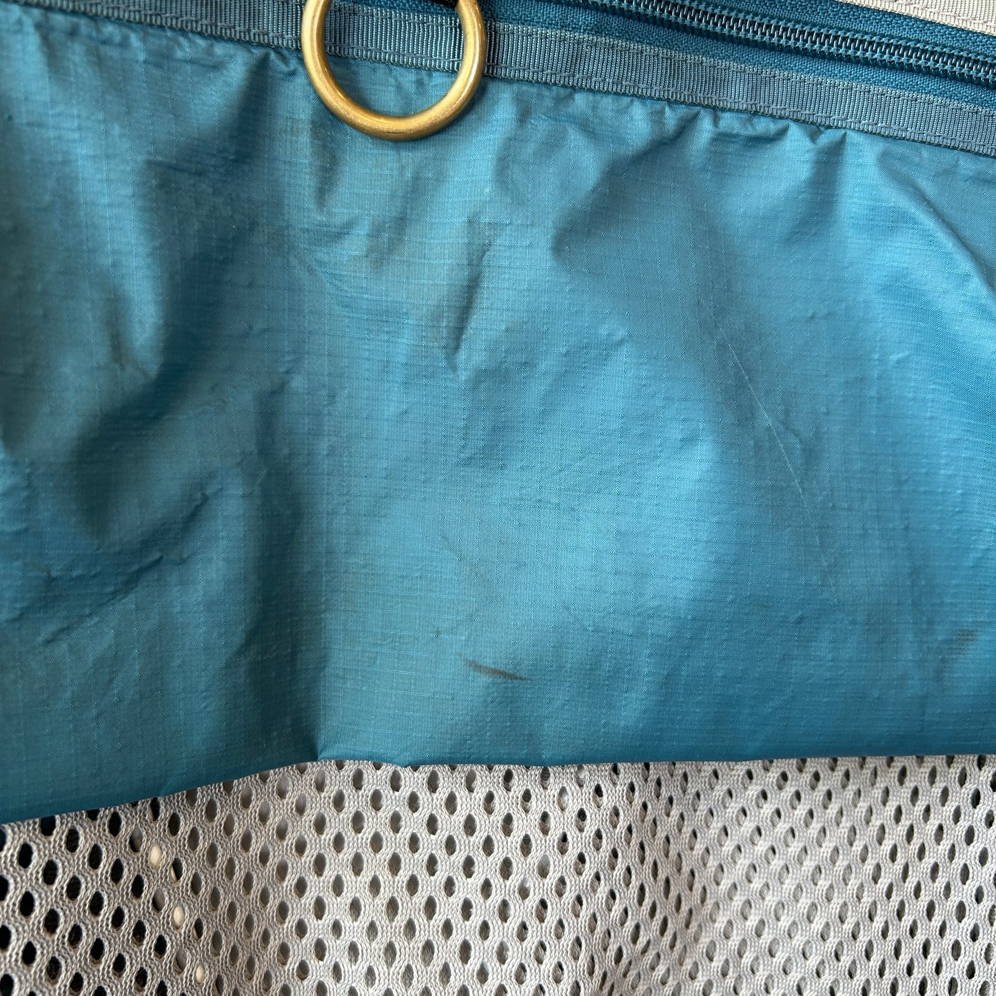90's Patagonia パタゴニア メッシュフィッシングベスト グレー/グリーン(L)/C0115V-SO