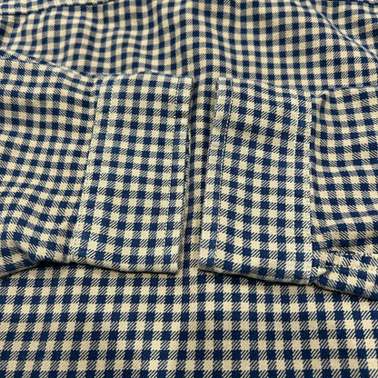 00's J.CREW cotton work type shirt コットン ワーク シャツ ブラック 茶 (XL)/A8505SH-SO