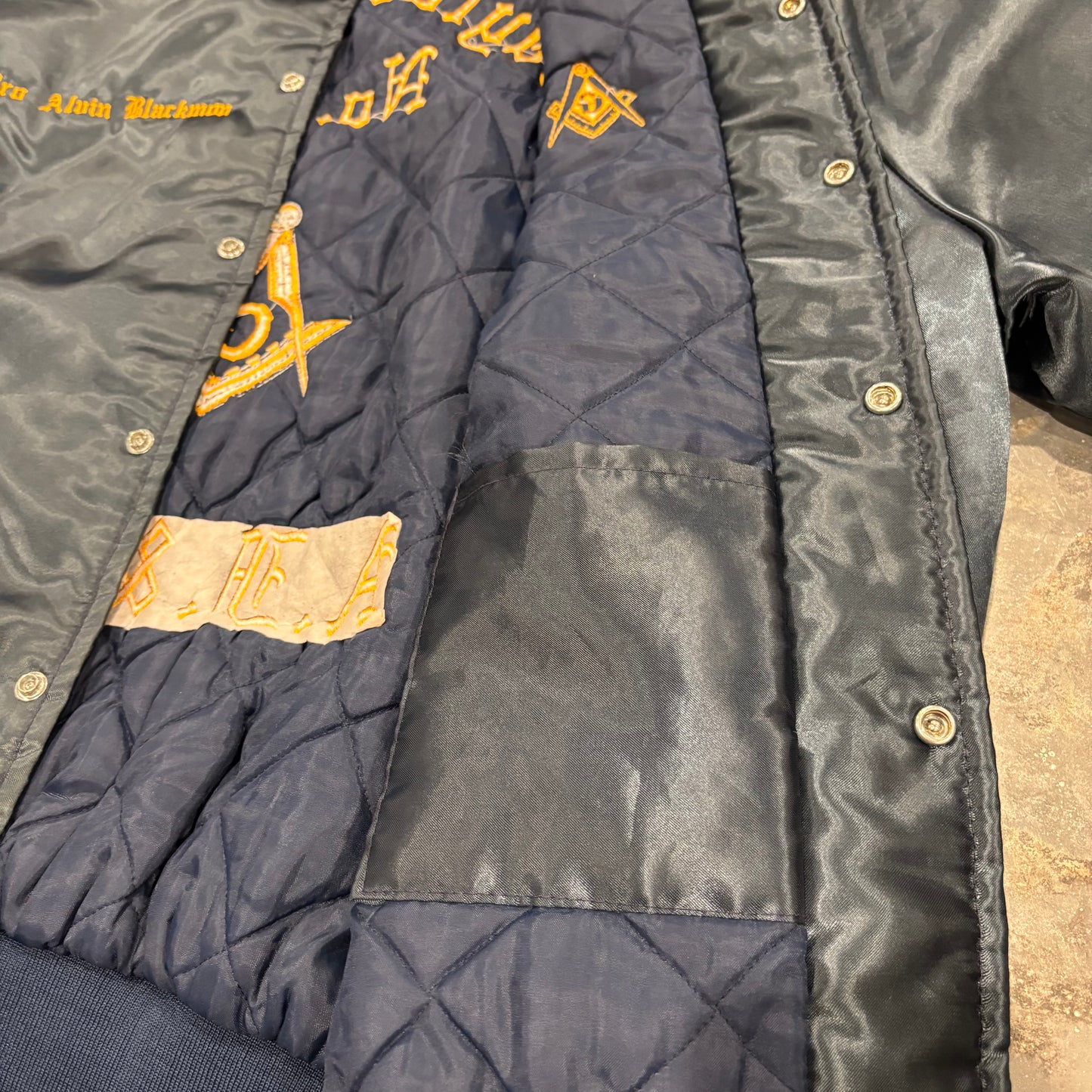 90's Jacket ナイロンスタジャン フリーメイソン ネイビー (2XL) B4099J-SO