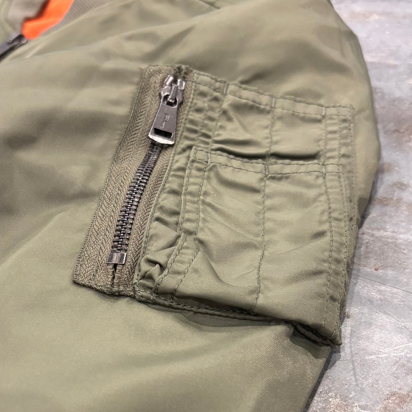 Ralph Lauren ラルフローレン MA-1 フライトジャケット ボンバージャケット カーキ (L) C0275J-SO
