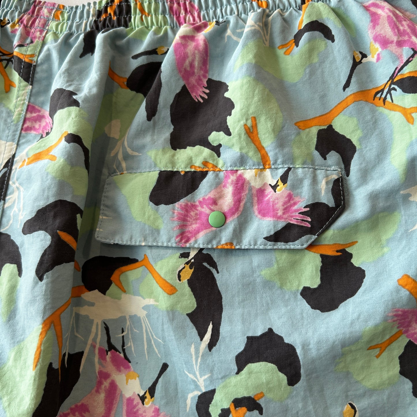 2020 Patagonia パタゴニア Baggies Shorts バギーズショーツ 5インチ SPBG ヘラサギ柄 (XL)/A4284P-SO