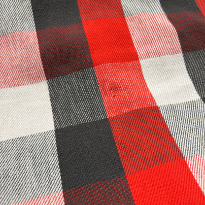 80's ALASKAN flannel shirt アラスカン ネルシャツ ブロック チェック 赤 グレー 白 (不明)/B2901SH-SO