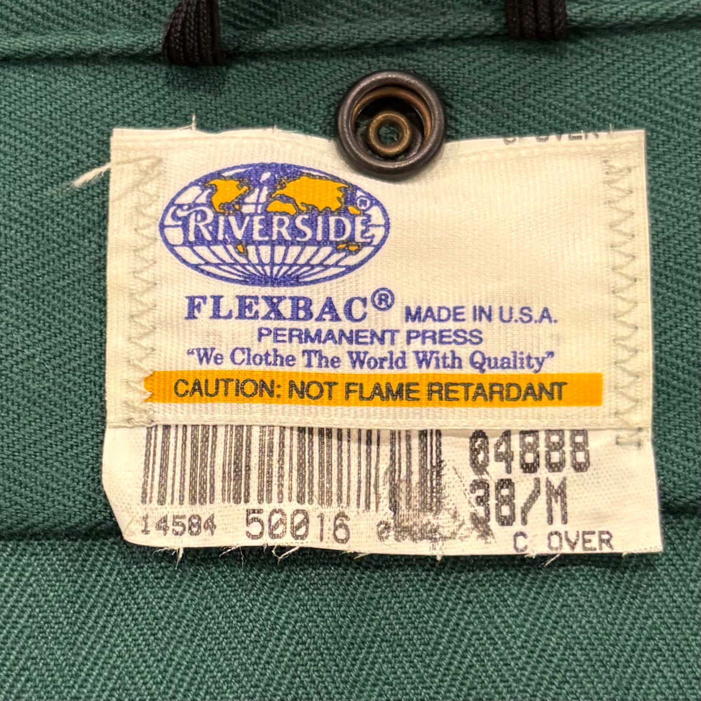 80's RIVERSIDE FLEXBAC コカ・コーラ ワークジャケット ヘリンボーン 深緑 (M) C0759J-SO