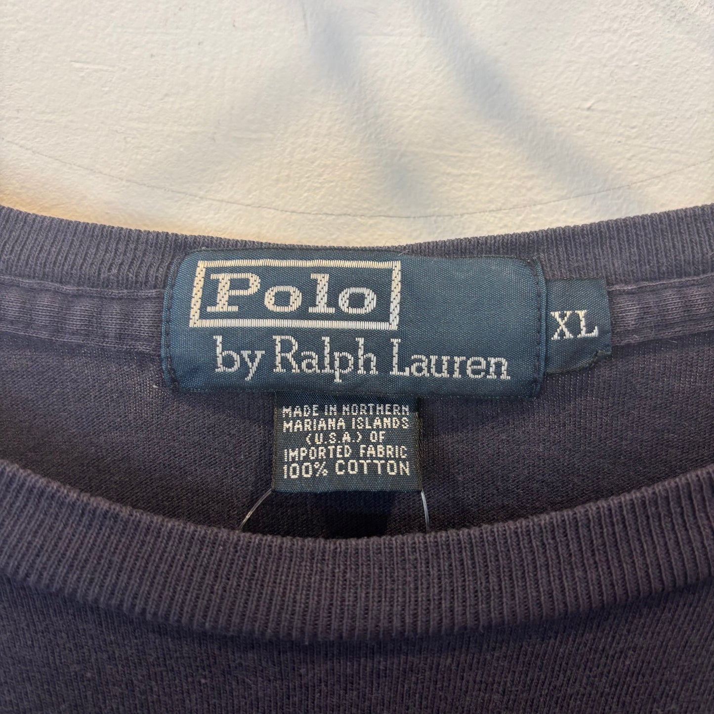 90's Polo Ralph Lauren ”POLO” ロンT ネイビー(XL)/B1989T-SO